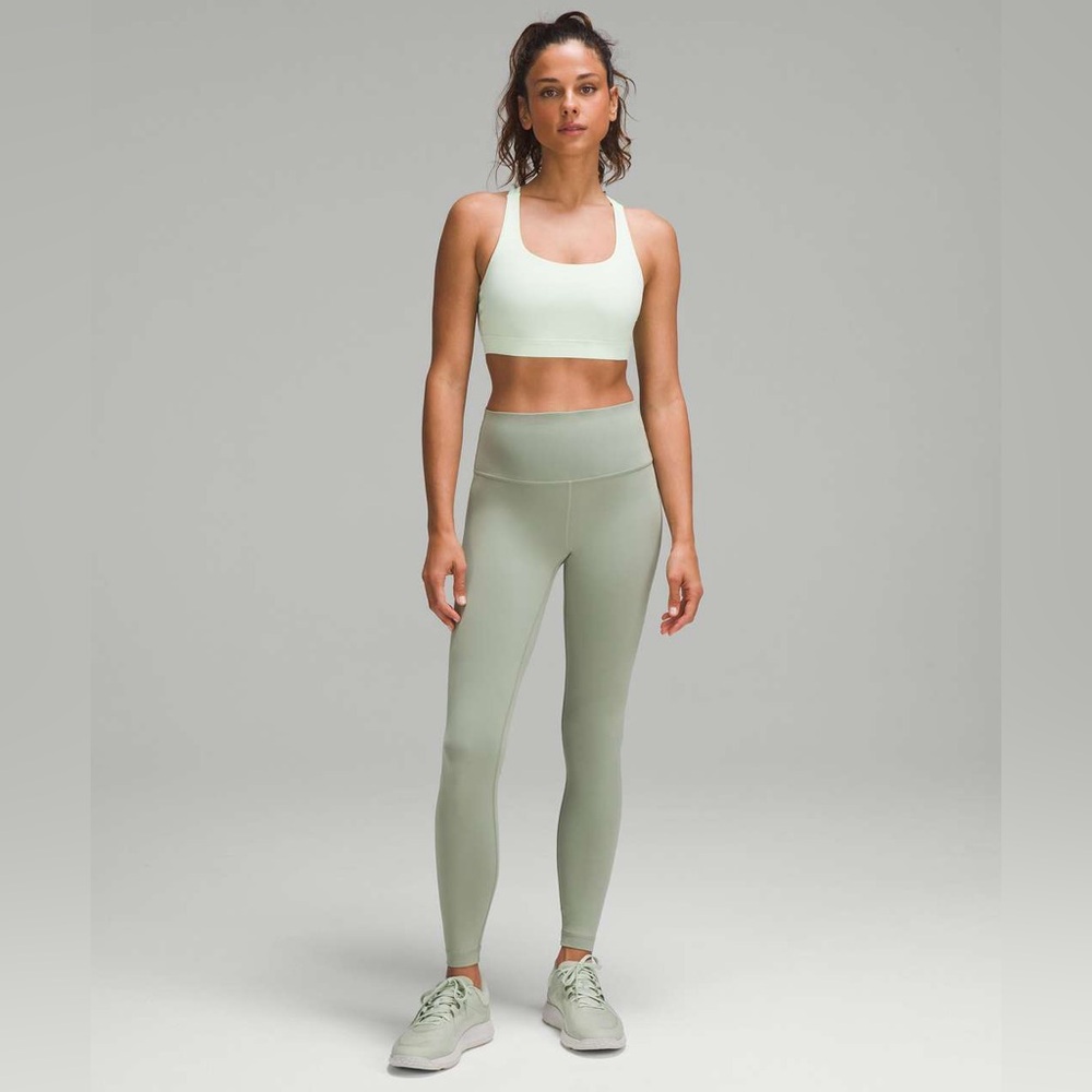 Lululemon women’s 2 green wunder train high rise tight 28” leggings pant EUC
